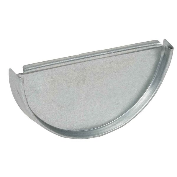 Amerimax Home Products Half-Round End Cap, 5 in L, 3-1/2 in W, Steel - CEN265-U
