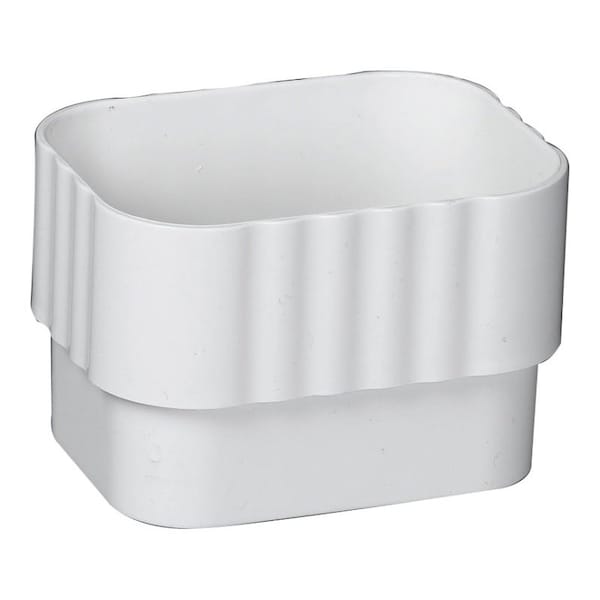 Amerimax Home Products Downspout Connector, Vinyl, White - M0723