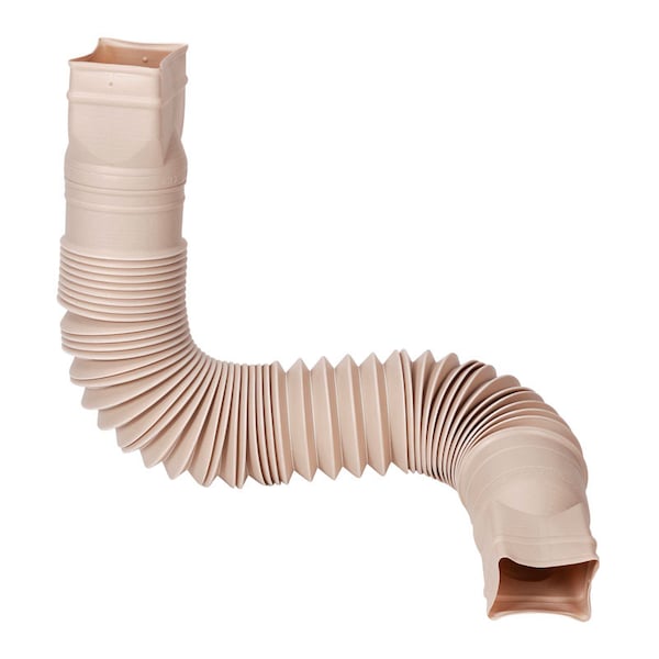 Amerimax Home Products Amerimax Flex-A-Spout 4.5 in. H X 4.5 in. W X 55 in. L Tan Vinyl Downspout Extension - 85014
