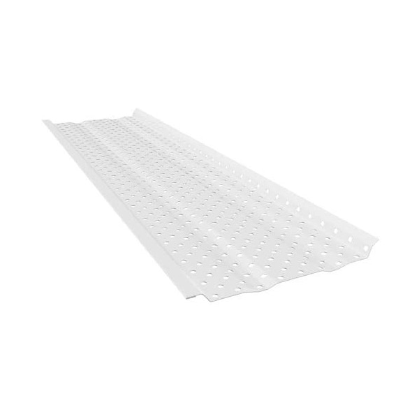 E-Z-Gutter Guard E-Z-Flow Perforated White Aluminum Gutter Guards for 7in Gutter, Covers 39.25ft - 1037 WH