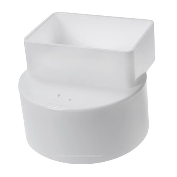 Caracteristicas Anadidas 4 x 6 x 6 in. Downspout Adapter PVC SDR35 - CA2181391