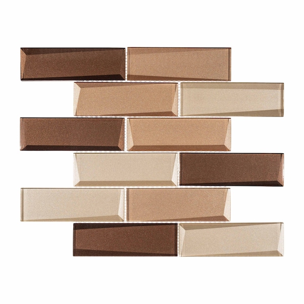 Andova Tiles Daazen 2 in. x 6 in. Glass Mosaic Wall Tile - ANDOVA TILES