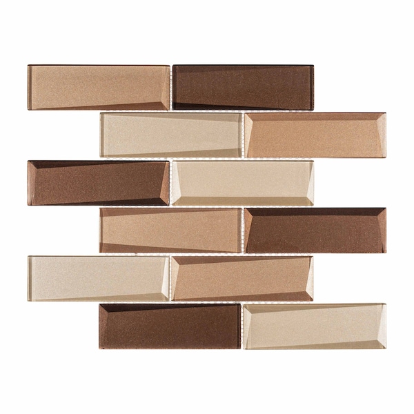 Andova Tiles Daazen 2 in. x 6 in. Glass Mosaic Wall Tile - ANDOVA TILES
