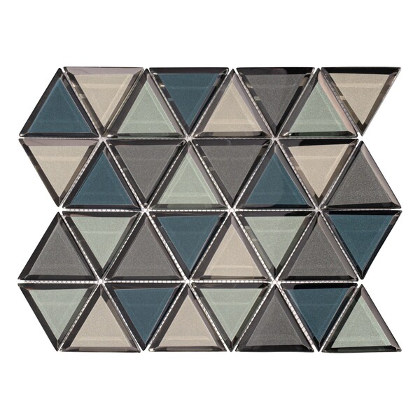 Andova Tiles SAMPLE BLEUM 3 x 3 Beveled Glass Novelty Mosaic Tile - SAM-ANDBLE284