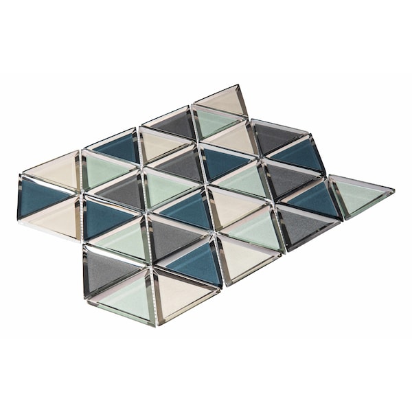 Andova Tiles SAMPLE BLEUM 3 x 3 Beveled Glass Novelty Mosaic Tile - SAM-ANDBLE284