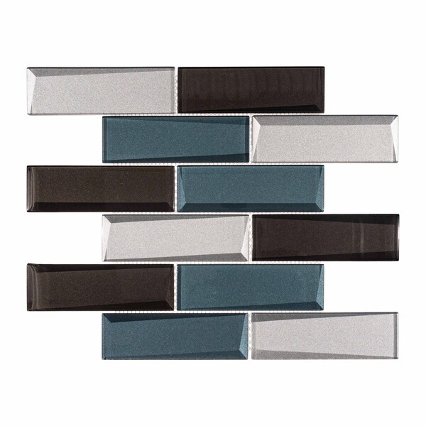 Andova Tiles SAMPLE-Daazen Borealis 2 in. x 6 in. Glass Mosaic Wall Tile - SAM-ANDDAA973