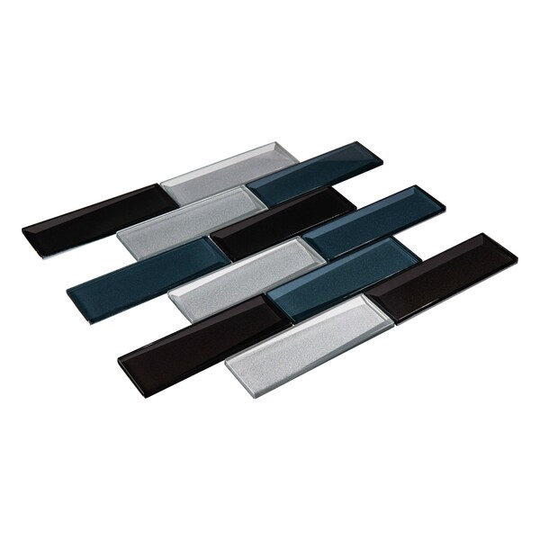 Andova Tiles SAMPLE-Daazen Borealis 2 in. x 6 in. Glass Mosaic Wall Tile - SAM-ANDDAA973