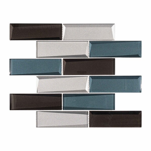 Andova Tiles SAMPLE-Daazen Borealis 2 in. x 6 in. Glass Mosaic Wall Tile - SAM-ANDDAA973