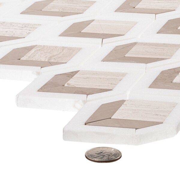 Andova Tiles ANDOVA TILES Easton 5" x 3" Glass Novelty Mosaic Wall & Floor Tile - ANDEAS336