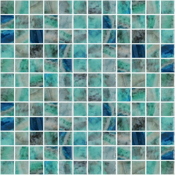 Andova Tiles ANDOVA TILES Mediterranean 12" x 12" Straight Edge Glass Mosaic Sheet Wall & Floor Tile - ANDMED469