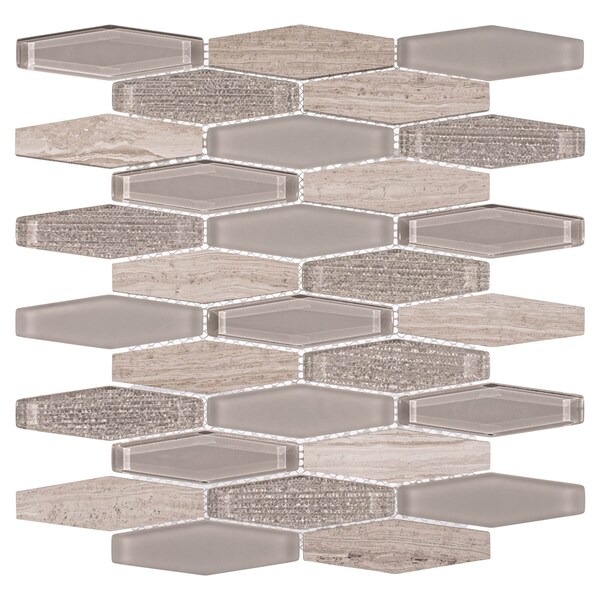 Andova Tiles ANDOVA TILES Odyssey 1.25" x 4" Natural Stone Color Variation Novelty Mosaic Wall Tile - ANDODY503