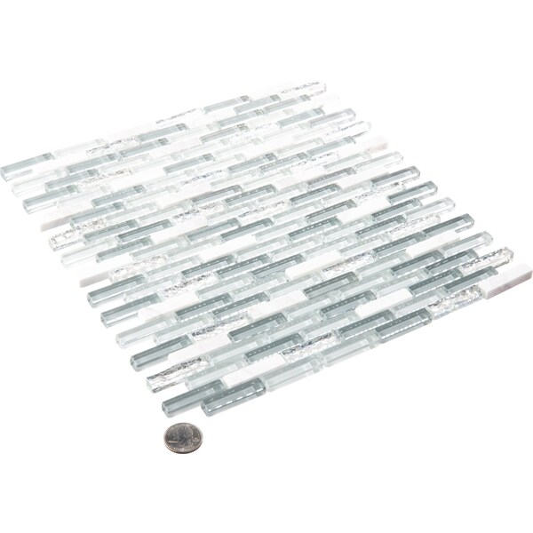 Andova Tiles ANDOVA TILES Loic 0.375" x 1.625" Glass Brick Joint Mosaic Tile - ANDLOI449