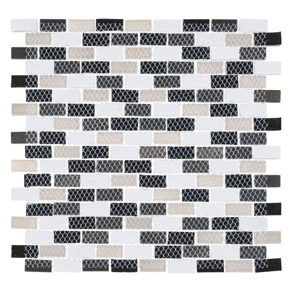 Andova Tiles SAMPLE Highline 0625 x 125 Glass Mosaic Sheet Floor Use Tile - SAM-ANDHIG150