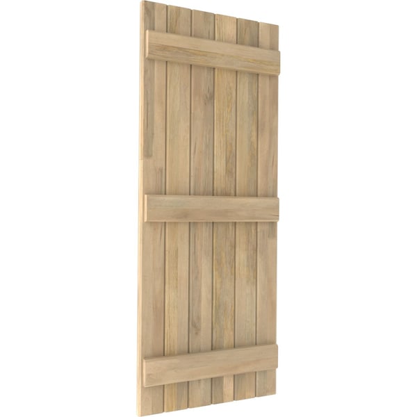 Ekena Millwork Americraft 6-Board (3 Batten) Exterior Real Wood Joined Board-n-Batten Shutters, ARW401BB621X70UNH, PR - ARW401BB621X70UNH