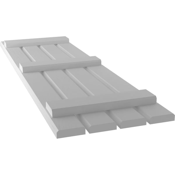 Ekena Millwork Americraft 4-Board (3 Batten) Exterior Real Wood Spaced Board-n-Batten Shutters, ARW401SB415X43PRH - ARW401SB415X43PRH
