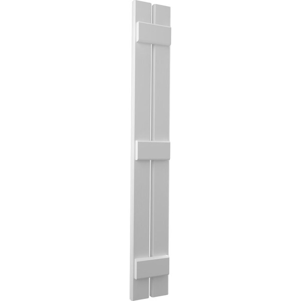 Ekena Millwork Americraft 2-Board (3 Batten) Exterior Real Wood Spaced Board-n-Batten Shutters, ARW401SB207X43PRH - ARW401SB207X43PRH