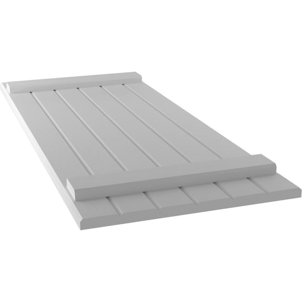 Ekena Millwork Americraft 6-Board (2 Batten) Exterior Real Wood Joined Board-n-Batten Shutters, ARW101BB621X53PRH - ARW101BB621X53PRH
