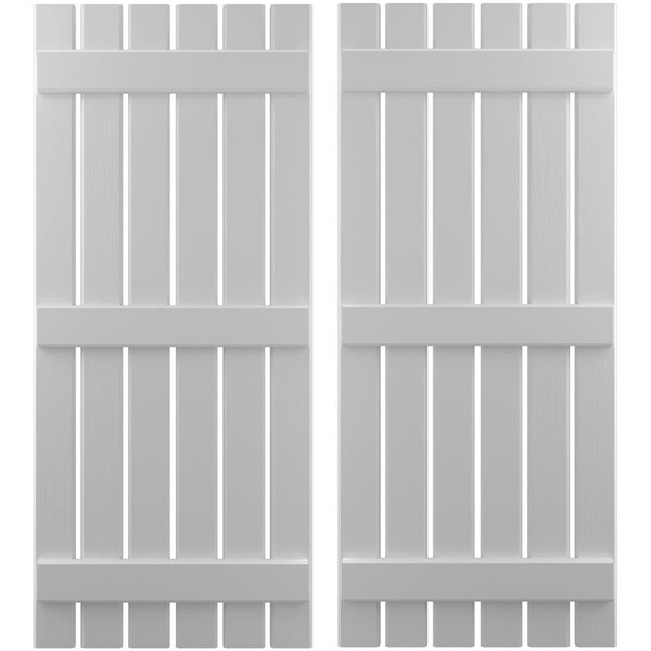 Ekena Millwork Americraft 6-Board (3 Batten) Exterior Real Wood Spaced Board-n-Batten Shutters, ARW401SB623X57PRH - ARW401SB623X57PRH