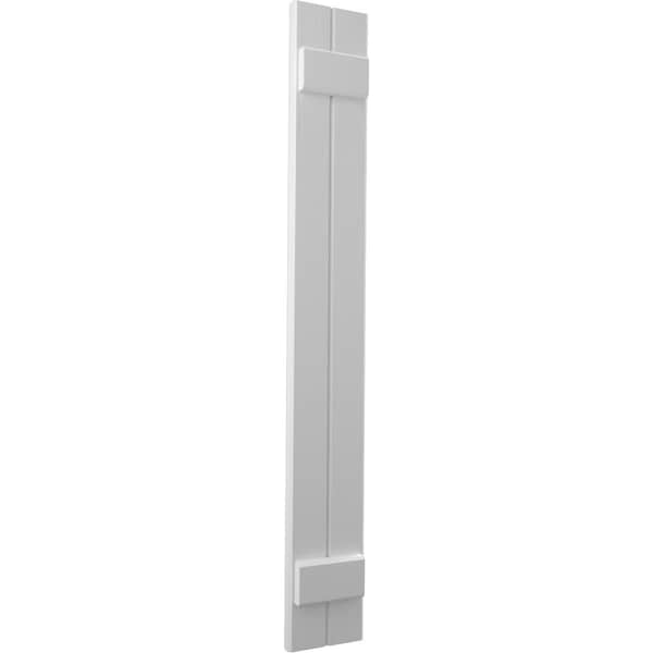 Ekena Millwork Americraft 2-Board (2 Batten) Exterior Real Wood Joined Board-n-Batten Shutters, ARW101BB207X32PRH - ARW101BB207X32PRH