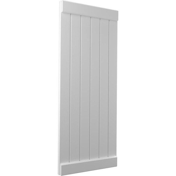 Ekena Millwork Americraft 6-Board Exterior Wood Joined Board-n-Batten Shutters w/ End Batten, ARW103BB621X78PRH - ARW103BB621X78PRH
