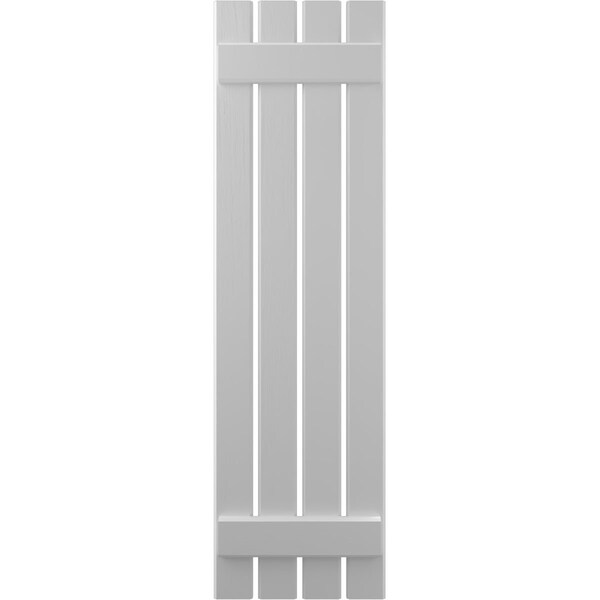 Ekena Millwork Americraft 4-Board (2 Batten) Exterior Real Wood Spaced Board-n-Batten Shutters, ARW101SB415X46PRH - ARW101SB415X46PRH