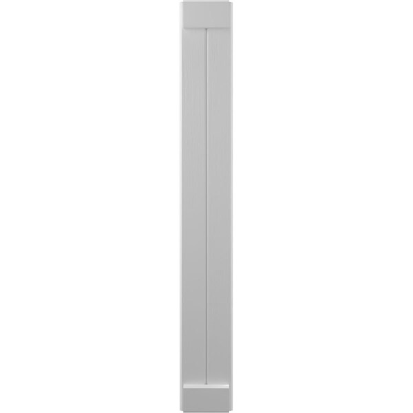 Ekena Millwork Americraft 2-Board Exterior Wood Joined Board-n-Batten Shutters w/ End Batten, ARW103BB207X55PRH - ARW103BB207X55PRH