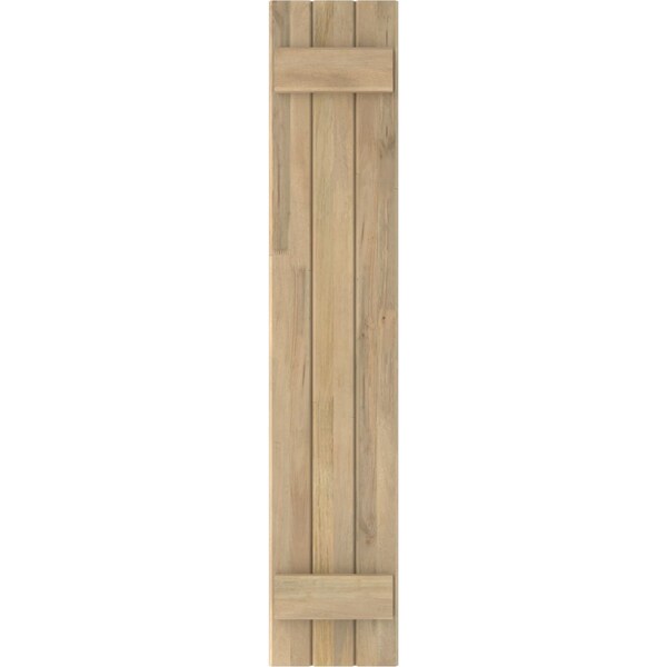 Ekena Millwork Americraft 3-Board (2 Batten) Exterior Real Wood Joined Board-n-Batten Shutters, ARW101BB311X81UNH, PR - ARW101BB311X81UNH