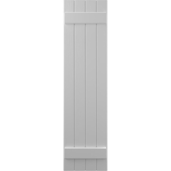 Ekena Millwork Americraft 4-Board (2 Batten) Exterior Real Wood Joined Board-n-Batten Shutters, ARW101BB414X64PRH - ARW101BB414X64PRH