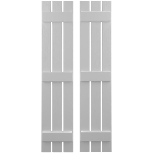 Ekena Millwork Americraft 3-Board (3 Batten) Exterior Real Wood Spaced Board-n-Batten Shutters, ARW401SB311X46PRH - ARW401SB311X46PRH