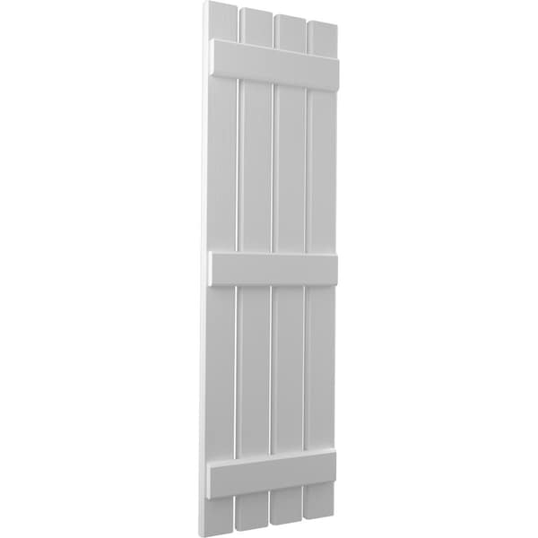 Ekena Millwork Americraft 4-Board (3 Batten) Exterior Real Wood Spaced Board-n-Batten Shutters, ARW401SB415X36PRH - ARW401SB415X36PRH