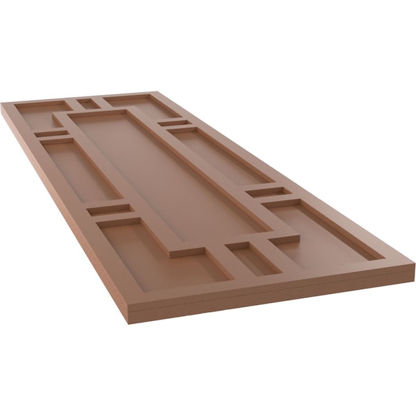 Ekena Millwork True Fit PVC Hastings Fixed Mount Shutters, Burnt Toffee, 18W x 40H, PR - TFP001HS18X040BT