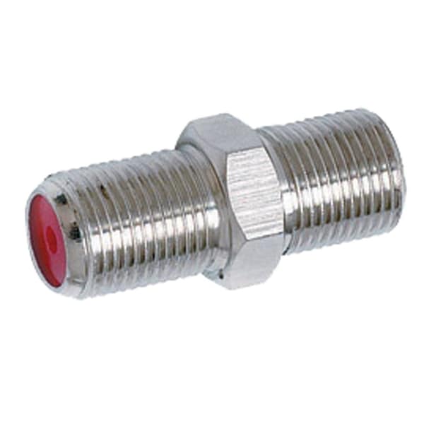 Acoplador en línea Quest Technology International F-81 (F-F), 75 Ohm - 1 pulgada, CaTV 1Ghz sin tuerca ni arandela - CFS-0186.