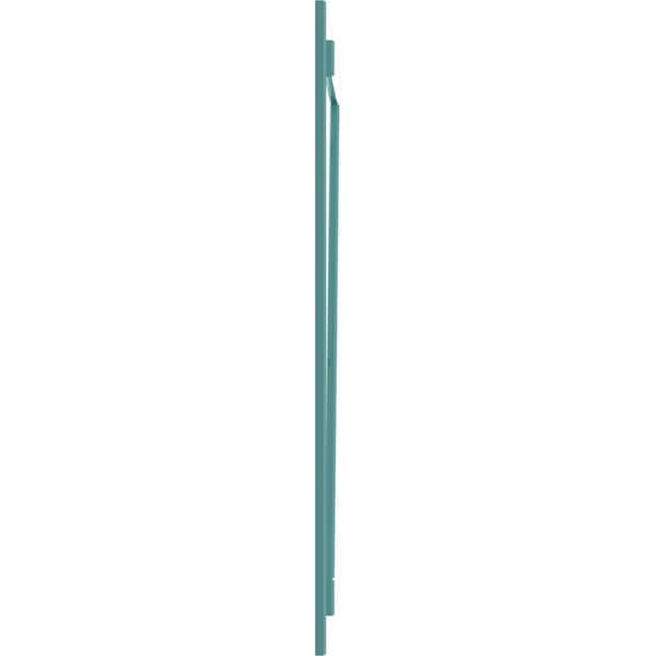 Ekena Millwork True Fit PVC, Three Board Joined Board-n-Batten Shutters w/Z-Bar, Pure Turquoise, 16 1/8W x 25H, PR - TFP102BBF16X025PT