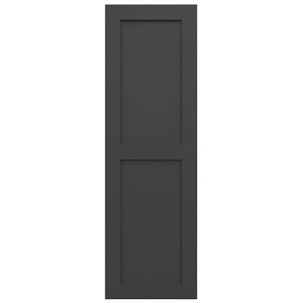 Ekena Millwork True Fit PVC Two Equal Flat Panel Shutters, Shadow Mountain, 18W x 34H, PR - TFP101FPF18X034SM