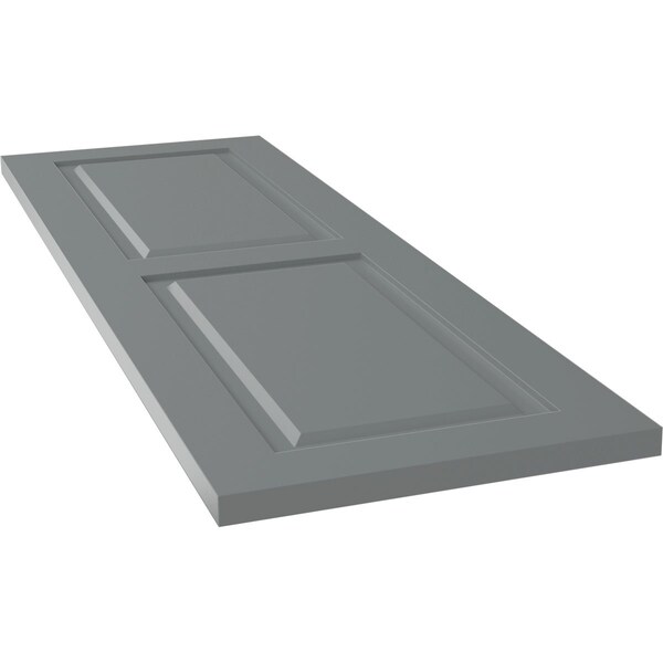 Ekena Millwork True Fit PVC Two Equal Raised Panel Shutters, Ocean Swell, 18W x 73H, PR - TFP101RPF18X073CH