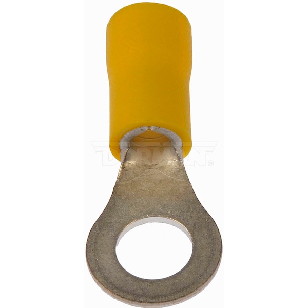 Terminal anillo de calibre 12-10 de Motormite 1/4 pulgadas en amarillo, 85415 - 85415