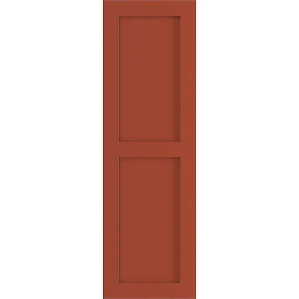 Ekena Millwork True Fit PVC Two Equal Flat Panel Shutters, Colorful Leaves, 12W x 79H, PR - TFP101FPF12X079CL