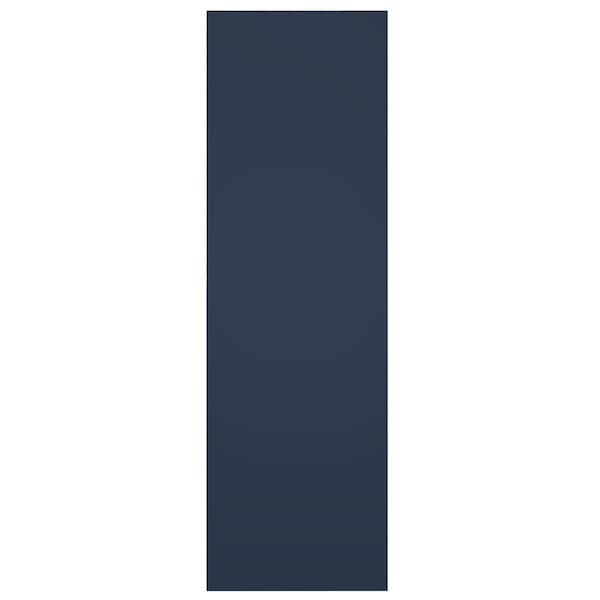 Ekena Millwork True Fit PVC Two Panel Chevron Modern Style Fixed Mount Shutters, Starless Night Blue, 15W x 71H, PR - TFP101CV15X071OB