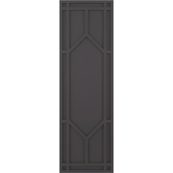 Ekena Millwork True Fit PVC Shaker Fixed Mount Shutters, Shadow Mountain, 15W x 66H, PR - TFP001SK15X066SM