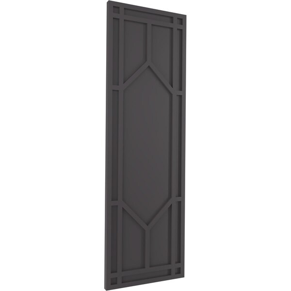 Ekena Millwork True Fit PVC Shaker Fixed Mount Shutters, Shadow Mountain, 15W x 66H, PR - TFP001SK15X066SM