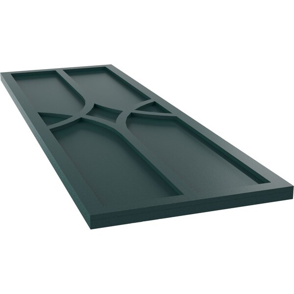 Ekena Millwork True Fit PVC Cedar Park Fixed Mount Shutters, Thermal Green, 15W x 34H, PR - TFP001CP15X034FG