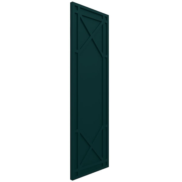 Ekena Millwork True Fit PVC Bungalow Fixed Mount Shutters, Thermal Green, 18W x 61H, PR - TFP001BG18X061FG