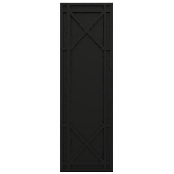 Ekena Millwork True Fit PVC Bungalow Fixed Mount Shutters, Black, 12W x 70H, PR - TFP001BG12X070BL