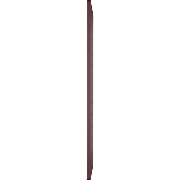 Ekena Millwork True Fit PVC Horizontal Slat Framed Modern Style Fixed Mount Shutters, Wine Red, 18W x 67H, PR - TFP001HF18X067WR