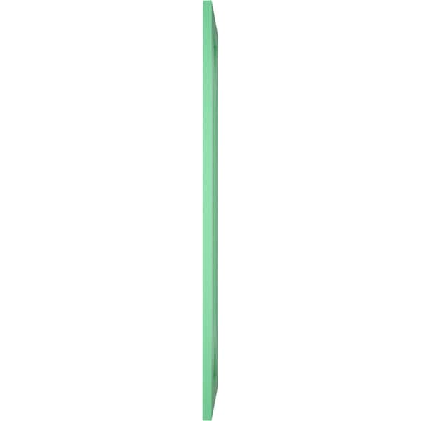 Ekena Millwork True Fit PVC San Carlos Mission Style Fixed Mount Shutters, Lilly Pads, 12W x 31H, PR - TFP001SC12X031LP