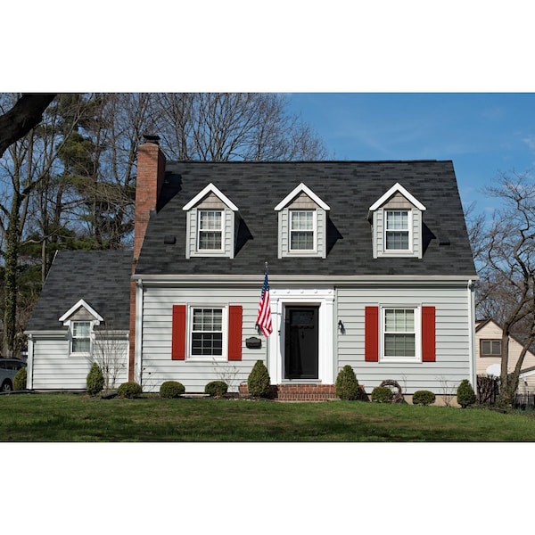 Ekena Millwork True Fit PVC Three Board Joined Board-n-Batten Shutters, Fire Red, 16 1/8W x 80H, PR - TFP101BBF16X080BR