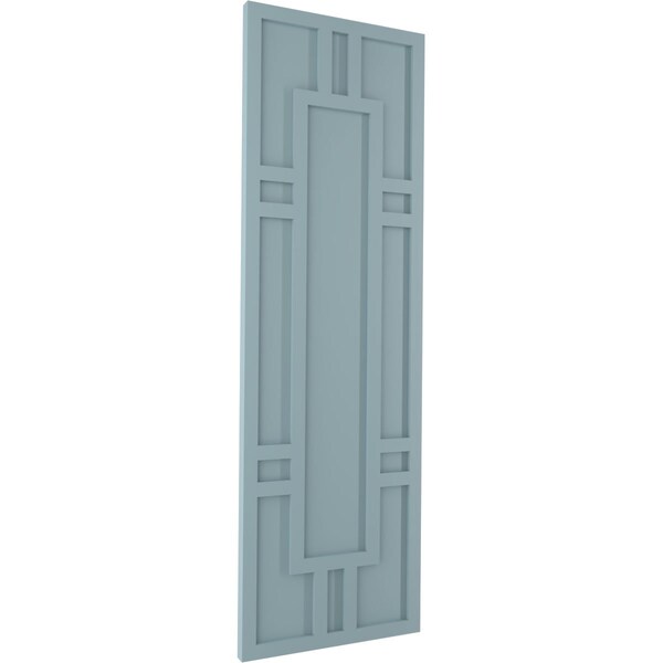 Ekena Millwork True Fit PVC Hastings Fixed Mount Shutters, Peaceful Blue, 18W x 26H, PR - TFP001HS18X026SB