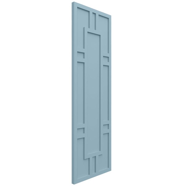 Ekena Millwork True Fit PVC Hastings Fixed Mount Shutters, Peaceful Blue, 18W x 26H, PR - TFP001HS18X026SB