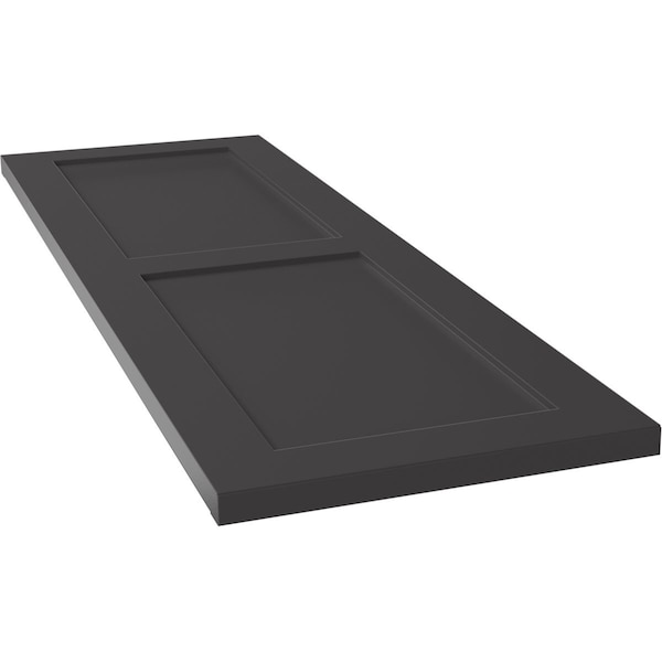 Ekena Millwork True Fit PVC Two Equal Flat Panel Shutters, Shadow Mountain, 15W x 58H, PR - TFP101FPF15X058SM