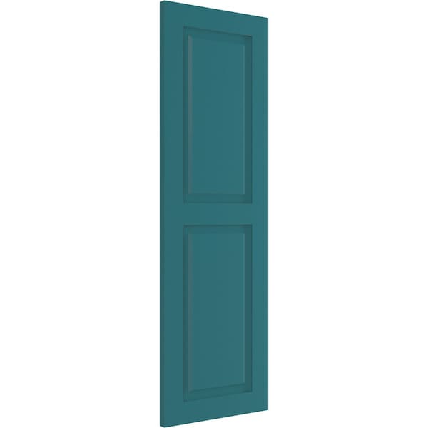 Ekena Millwork True Fit PVC, Two Equal Raised Panel Shutters, Antigua, 12W x 80H, PR - TFP101RPF12X080AN